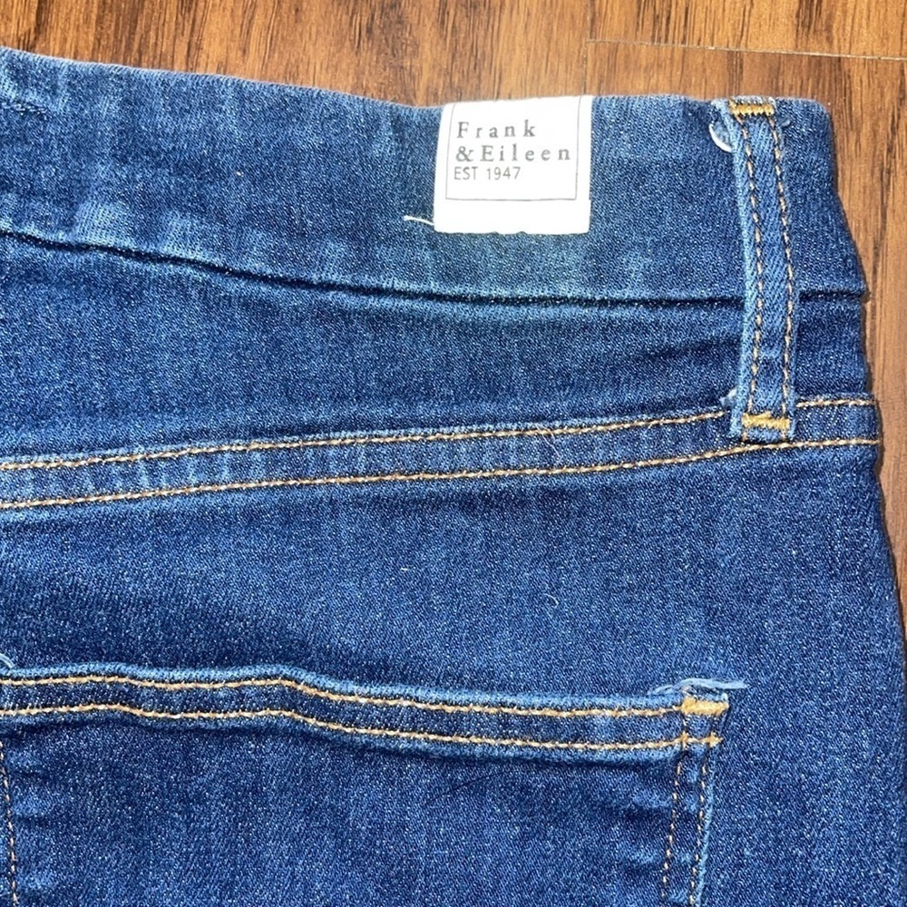 Like New Frank & Eileen Flannigan flare leg high waist raw hem denim jeans 30 - Picture 16 of 16